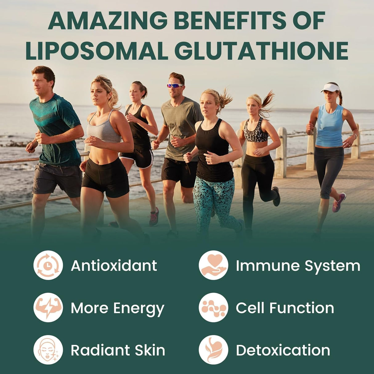 Suplemento de glutatión con ácido hialurónico resveratrol