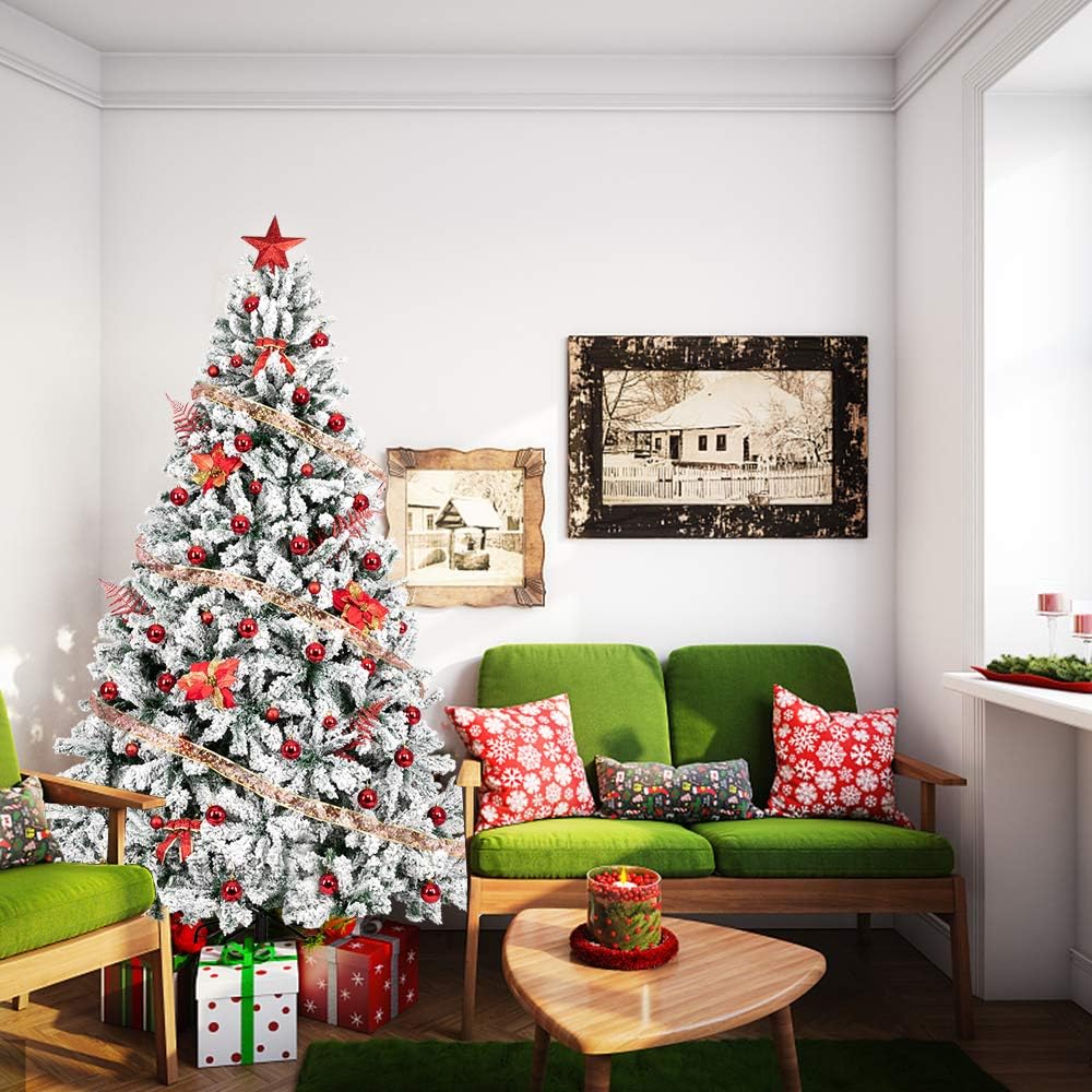 Árbol de Navidad Bonnlo 6 FT Pino Artificial 1050 Puntas Modelo