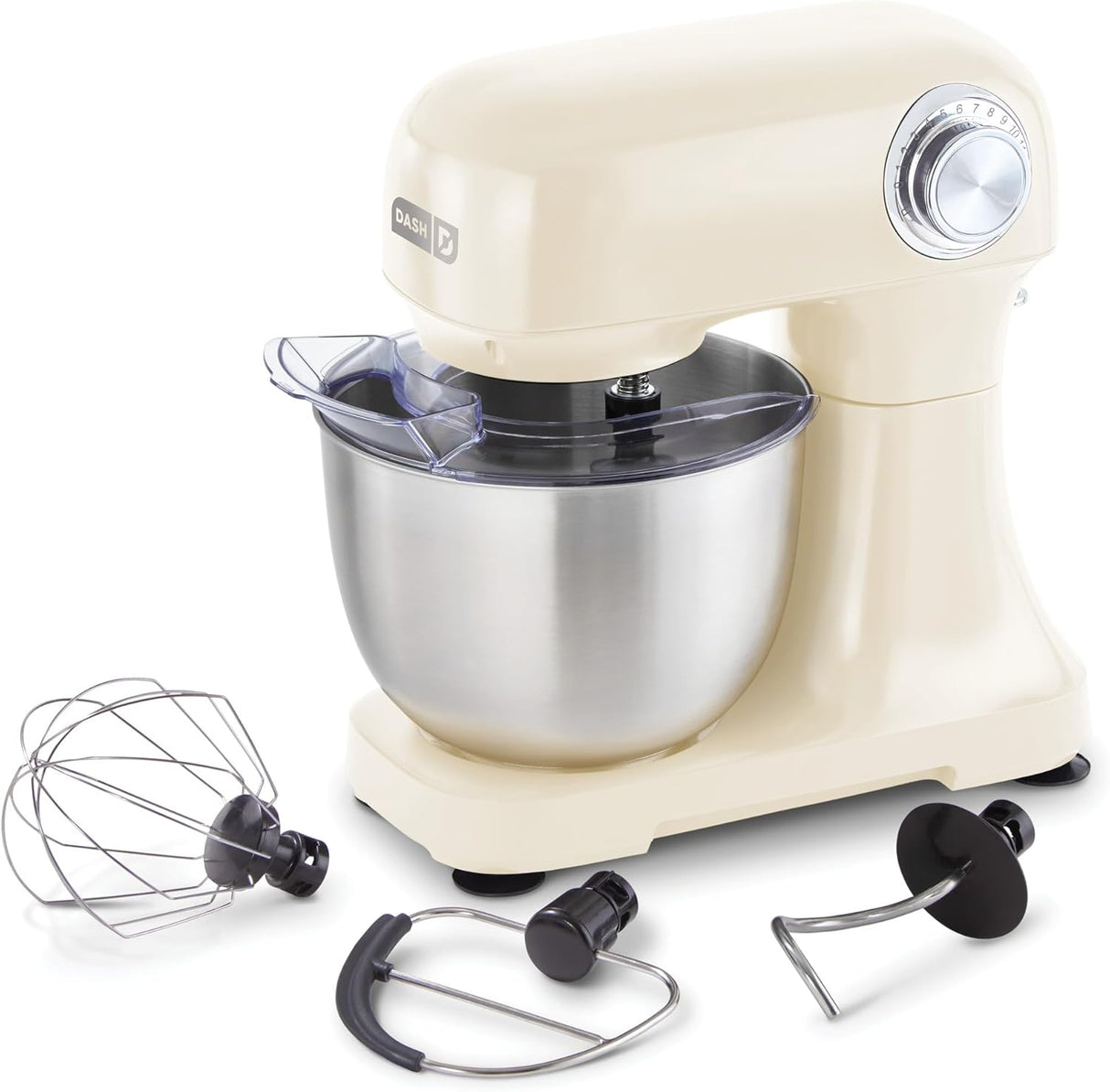Batidora de pie 3.5qt DASH, 12 velocidades, accesorios incluidos