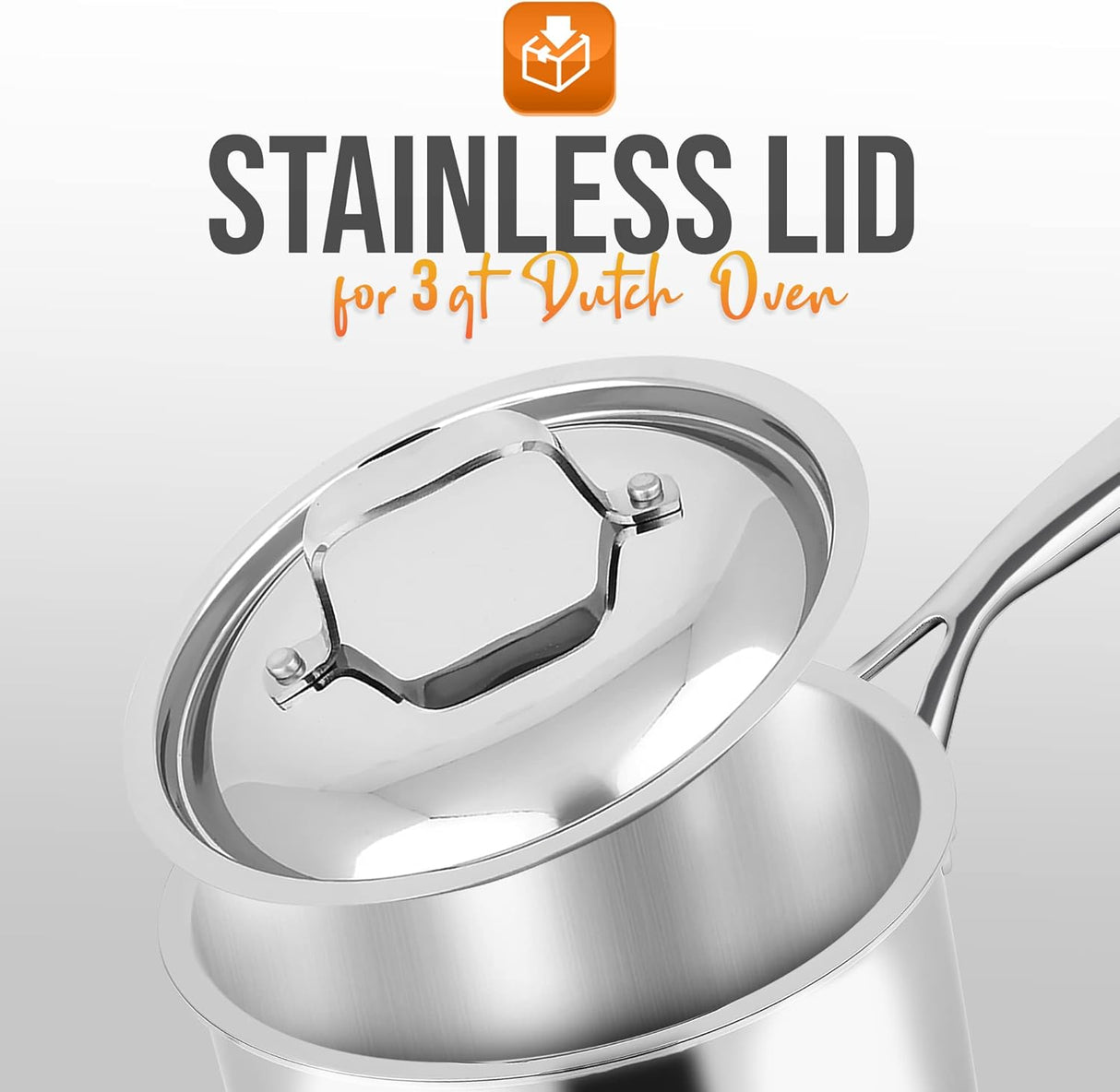 Tapa de cacerola de acero inoxidable NutriChef ACNCSSX45LID3