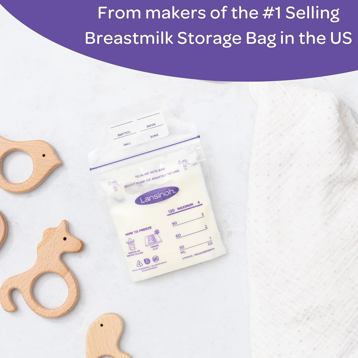Bolsas para Leche Materna 50 unidades de 4 onzas