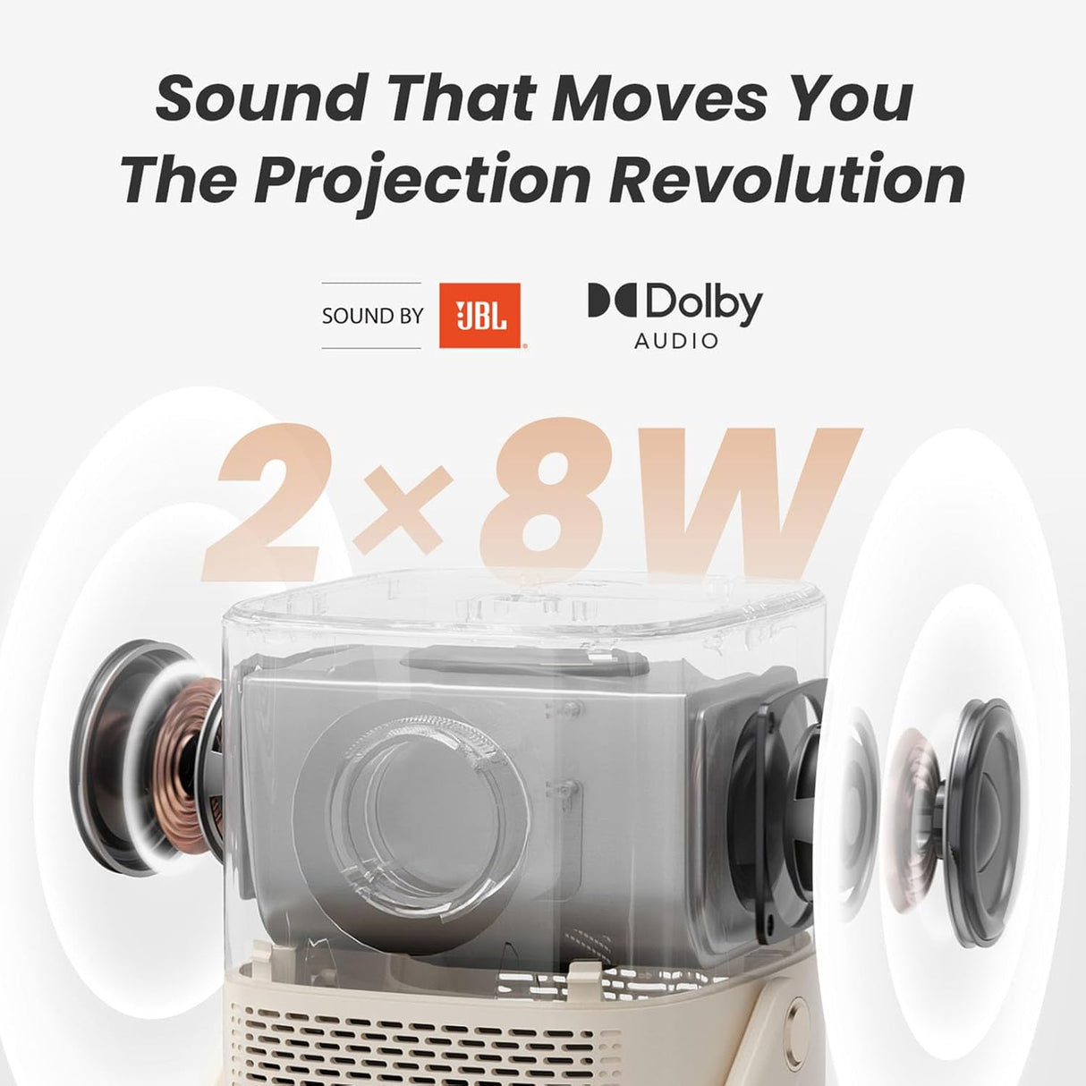 Proyector Yaber T2, WiFi 6, Bluetooth, 1080P, portátil