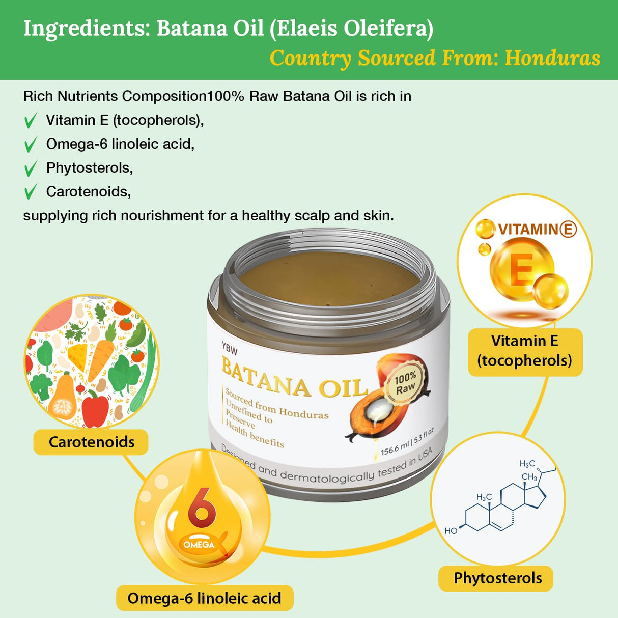 Aceite de Batana Crudo Orgánico para Crecimiento del Cabello