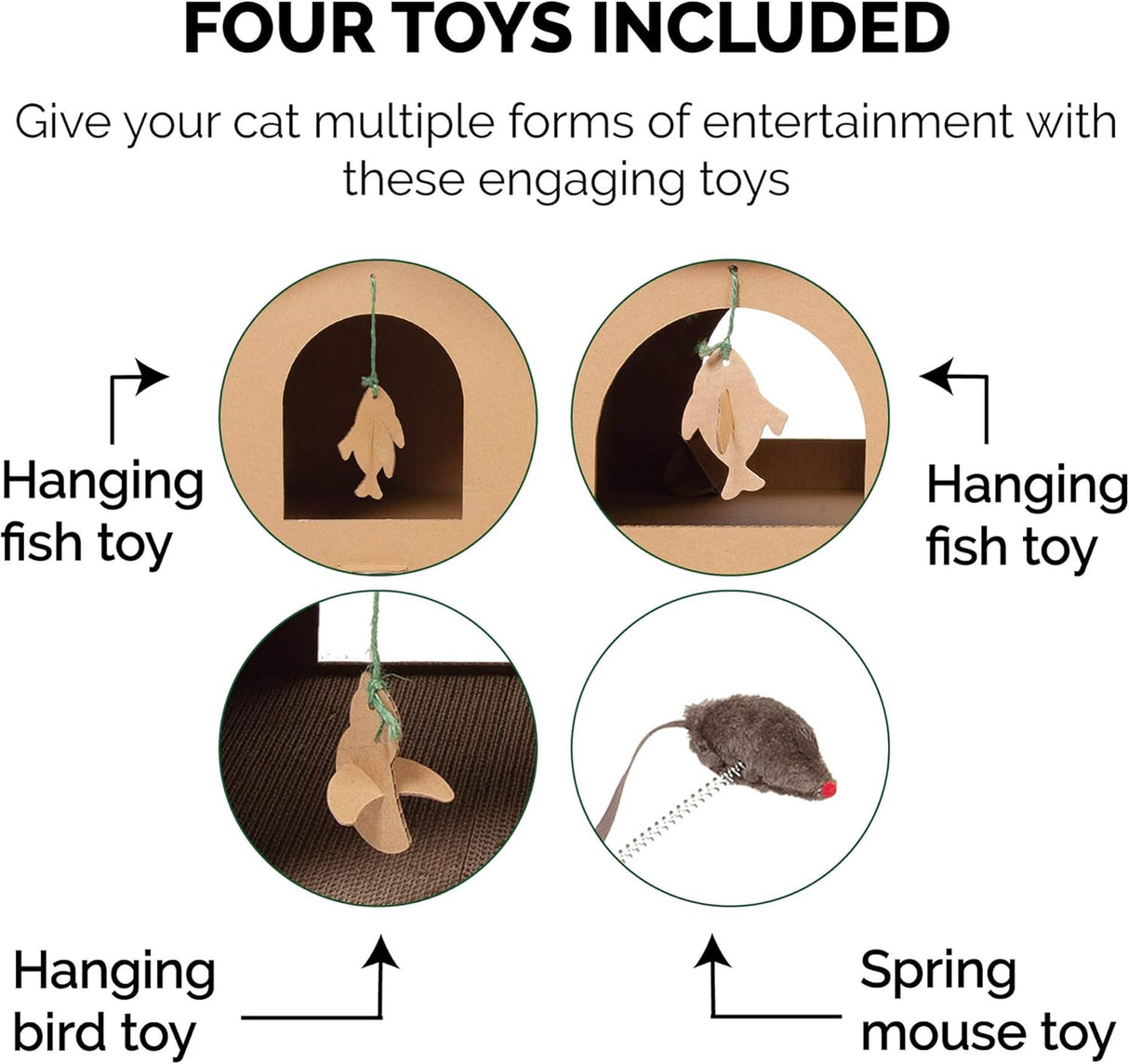 Muebles para gatos y rascadorcon hierba gatera