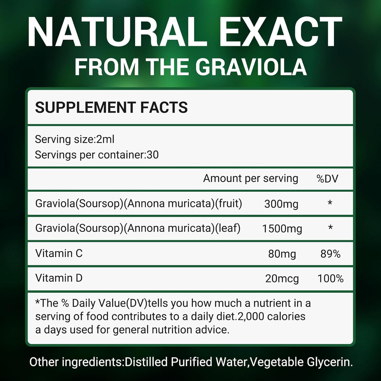 Extracto de hoja de graviola, refuerza inmunidad, relax, hígado, sueño | 2 oz