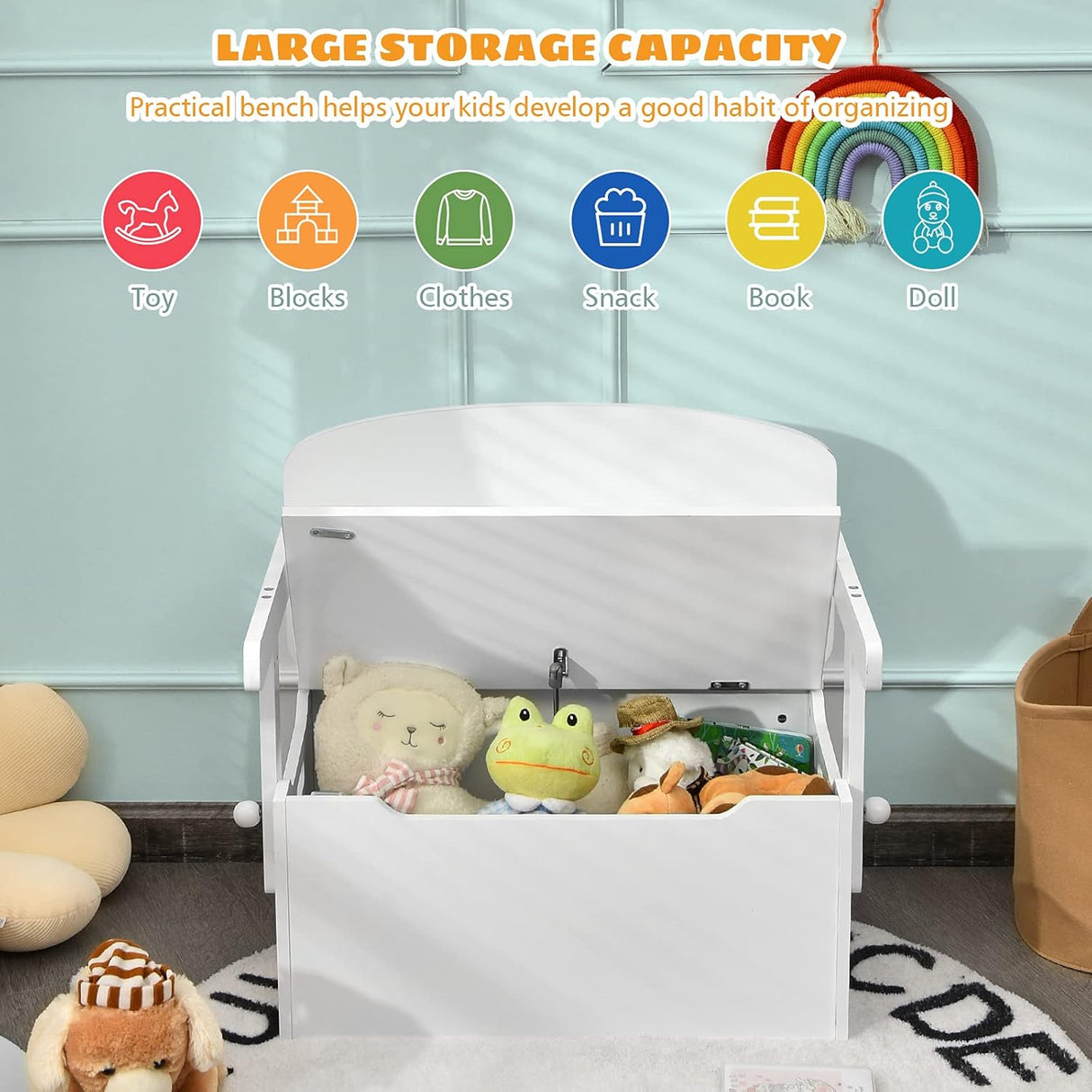 Juego de mesa y silla para niños con asa integrada