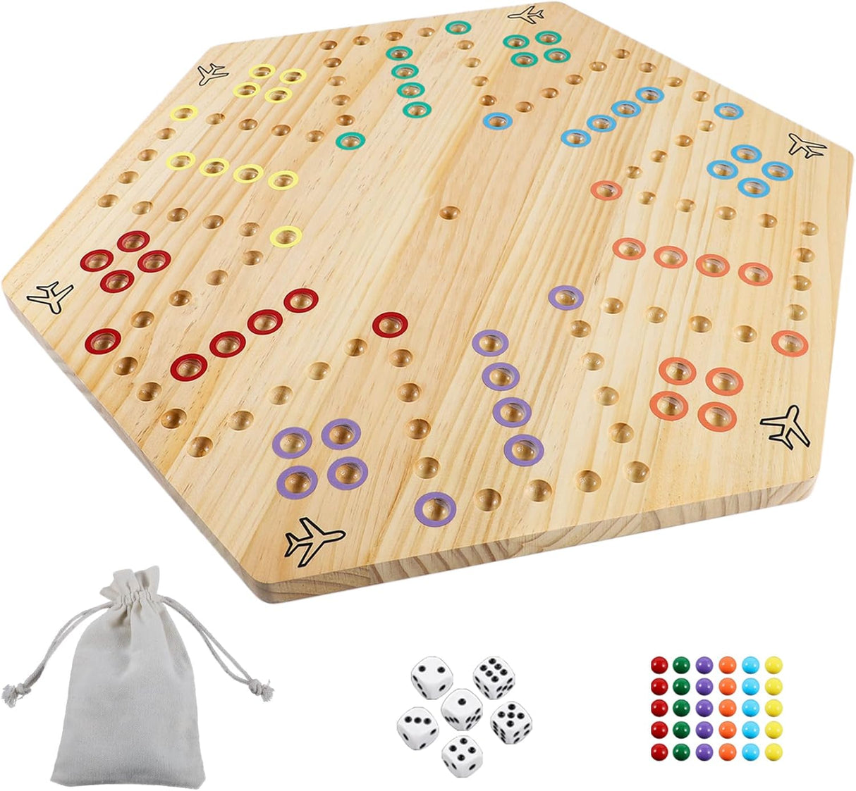 Juego de Mesa Aggravation Wahoo, 4-6 Jugadores, 30 Canicas