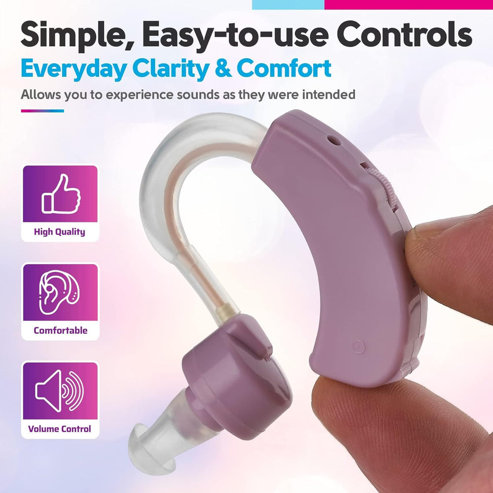 Auriculares Amplificadores BTE Pequeños para Audio Personal