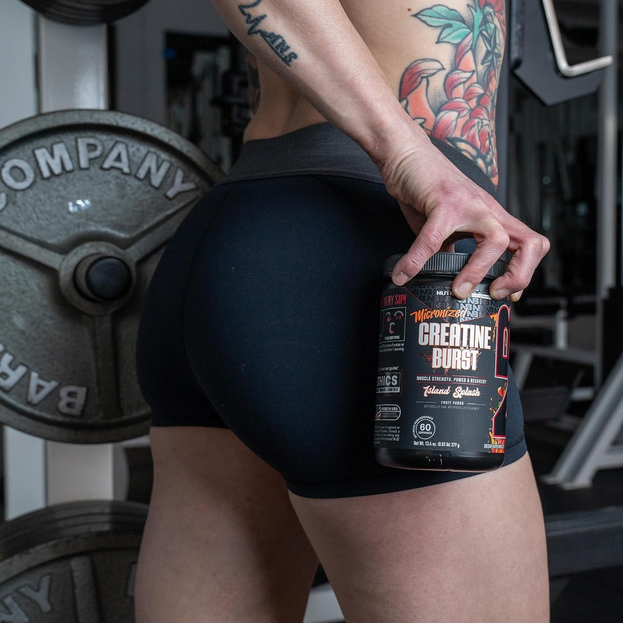 Creatina Monohidratada NutraBio, 300 g, Energía y Recuperación