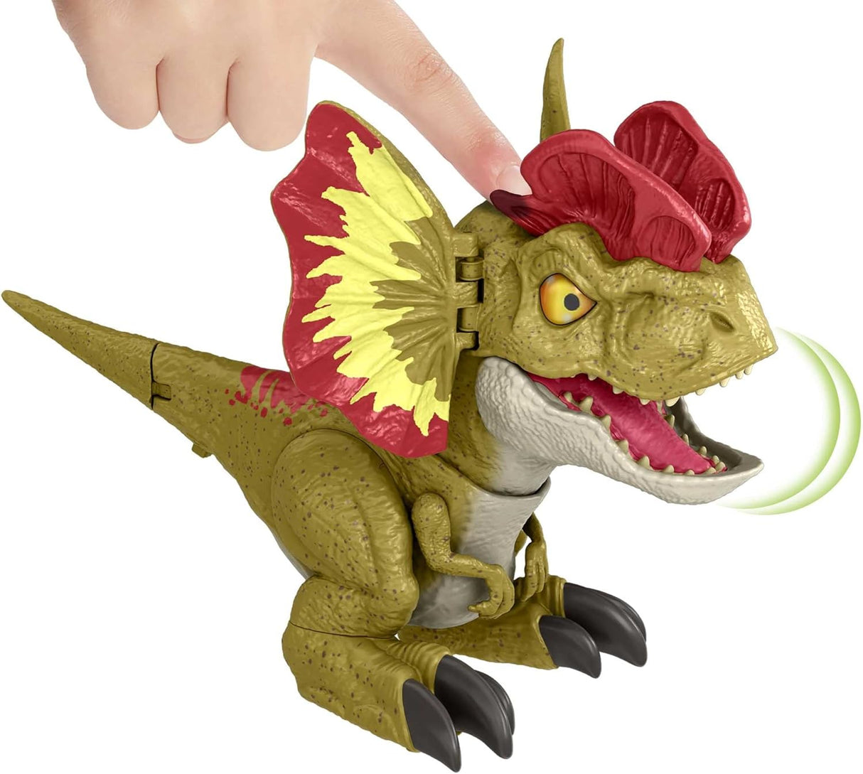 Juguete Dinosaurio Dilophosaurus Mattel con Sonido y Movimiento