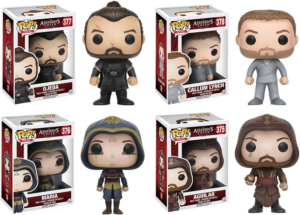 Figuras de Vinilo Pop! Assassin's Creed: Aguilar, Callum, Maria, Ojeda