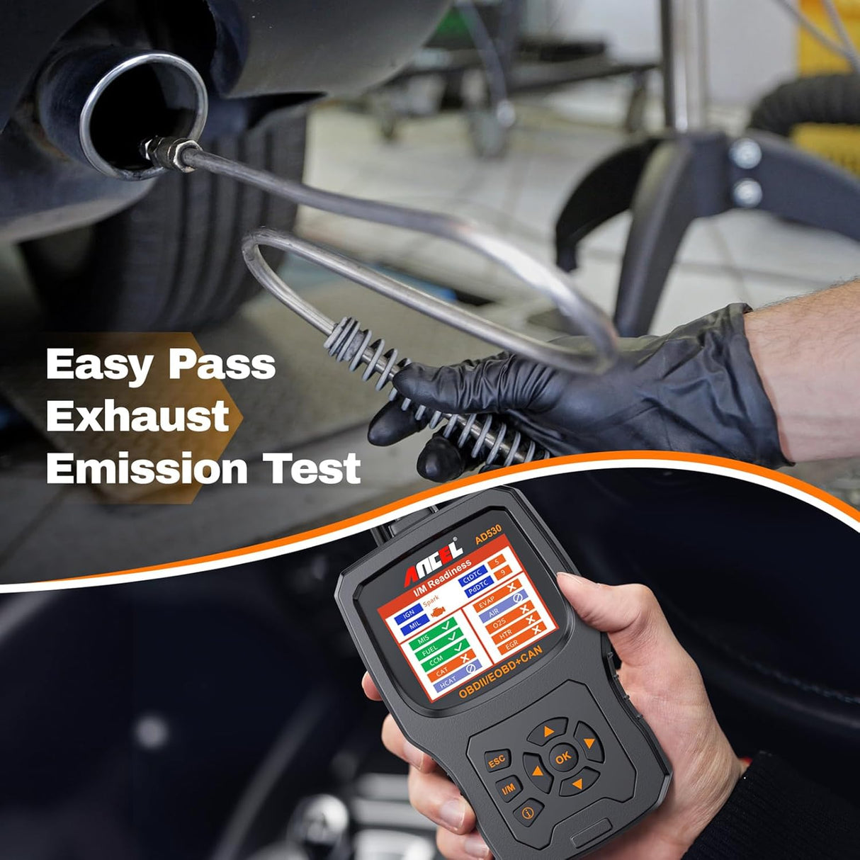 Escáner de diagnóstico OBD2 para automóvil AD530 ANCEL