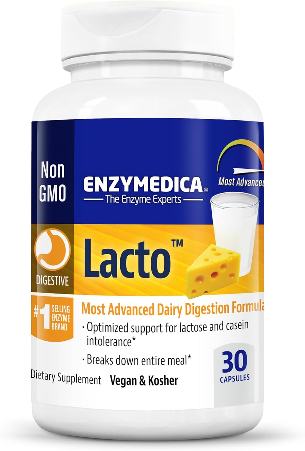 Suplemento Enzymedica Lacto fórmula de máxima resistencia