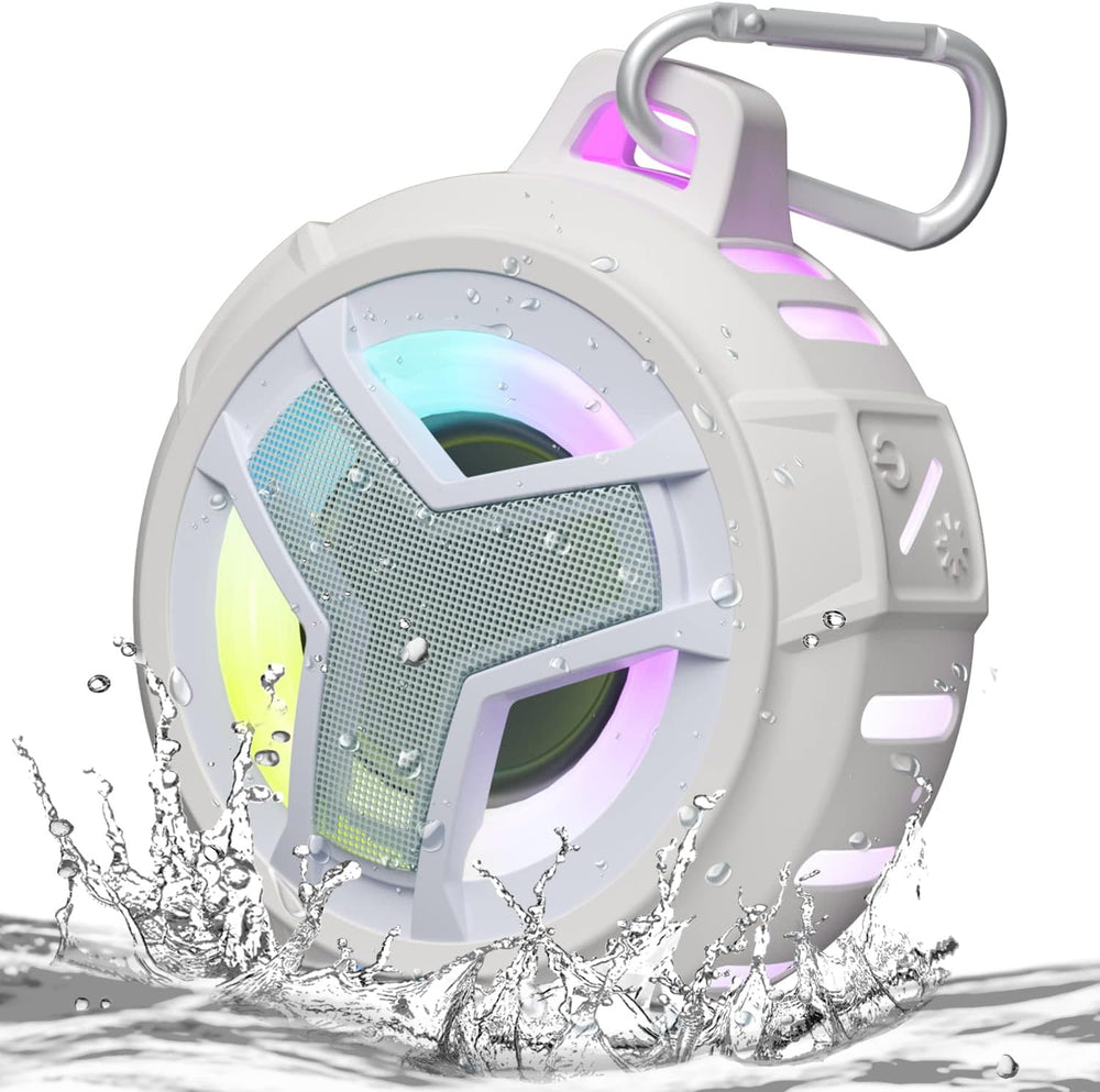 Altavoz Bluetooth de ducha impermeable IPX7 con luz 2000 mAh