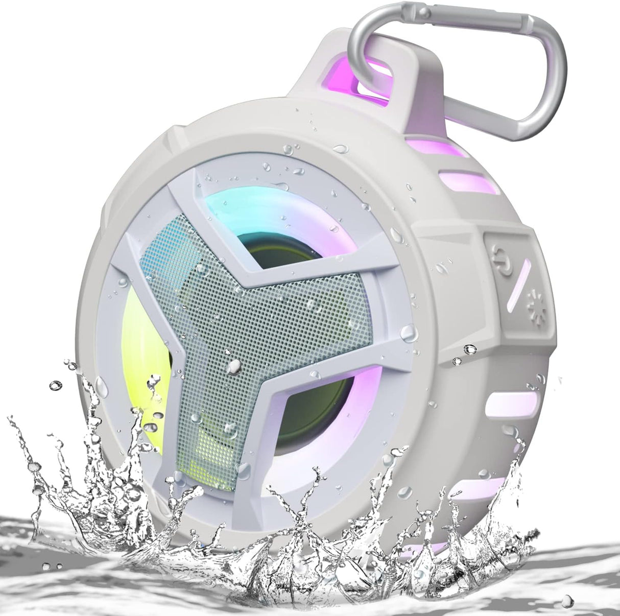 Altavoz Bluetooth de ducha impermeable IPX7 con luz 2000 mAh