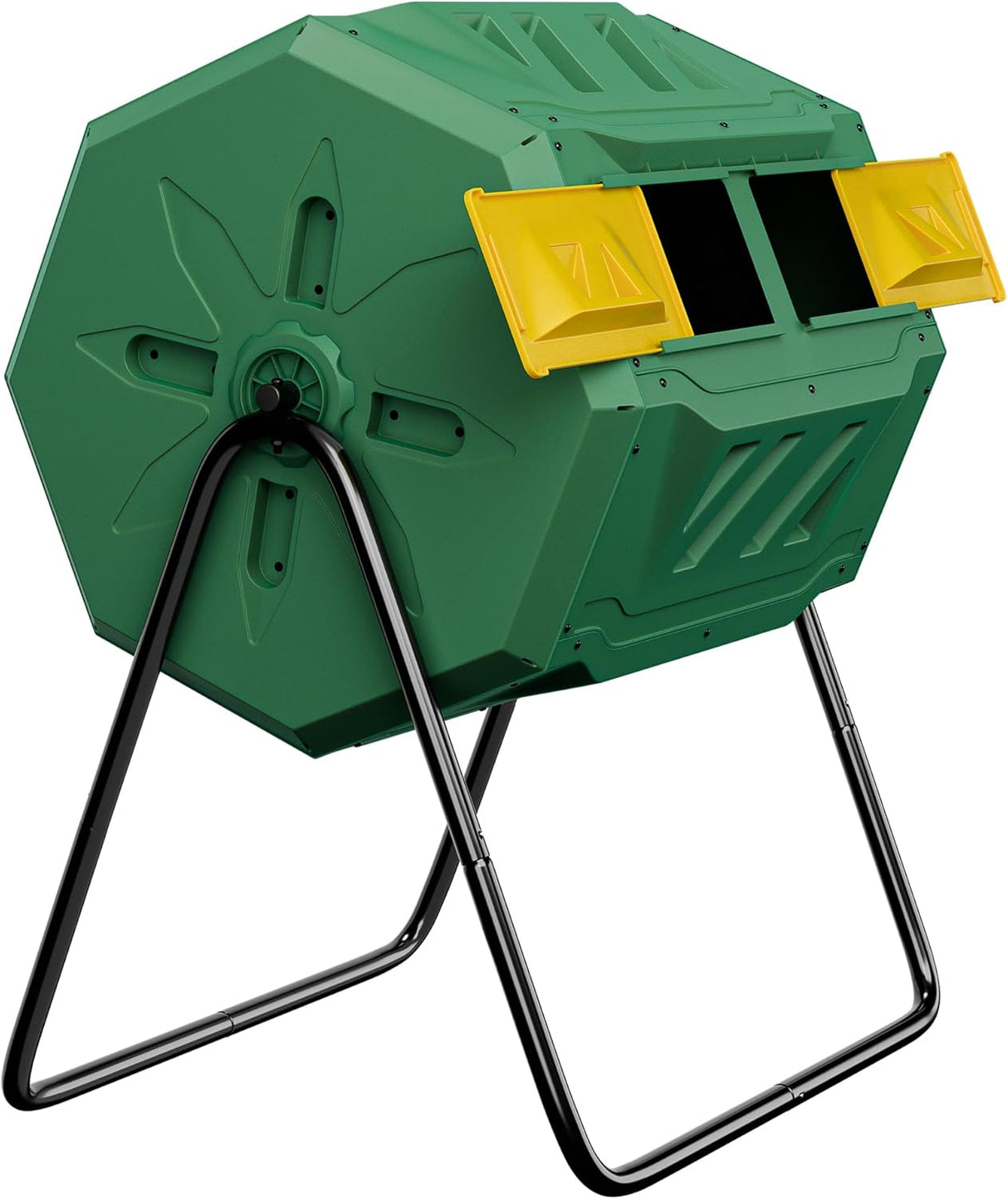 Compostador Giratorio 43 Galones con Puerta Deslizante Verde