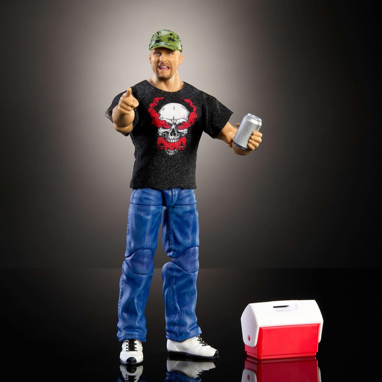 Figura de Acción Elite WWE Mattel, Steve Austin, 25 Puntos de Articulación