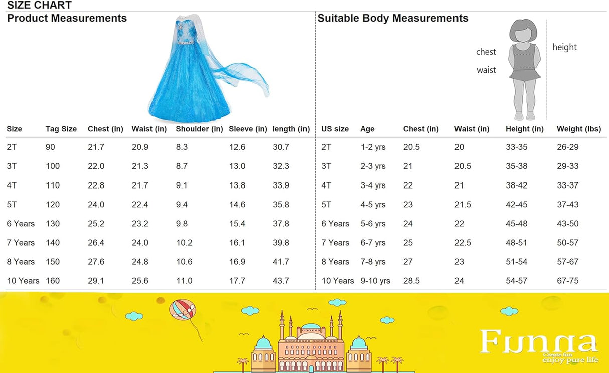 Disfraz de Princesa Funna para Niñas, Cosplay Fiesta, Modelo 2023