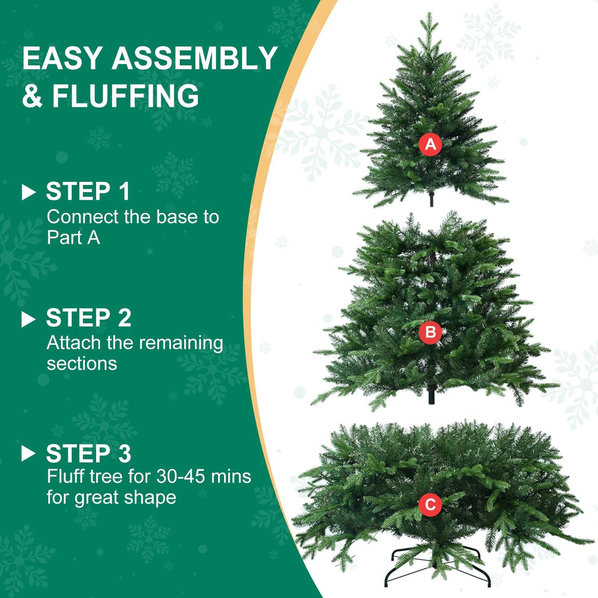 Árbol de Navidad Artificial 4FT, 668 Puntas, Premium Spruce
