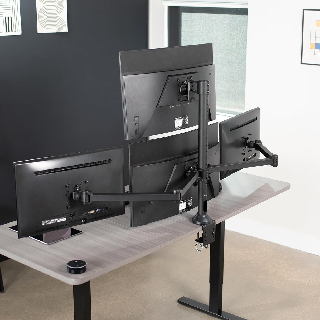 Soporte de escritorio para 4 monitores VIVO, ajustable, STAND-V104A