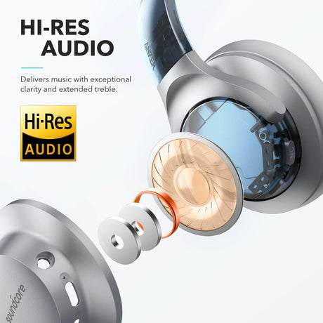 Auriculares Anker Soundcore Q20, ANC, 60H, Hi-Res, Bluetooth