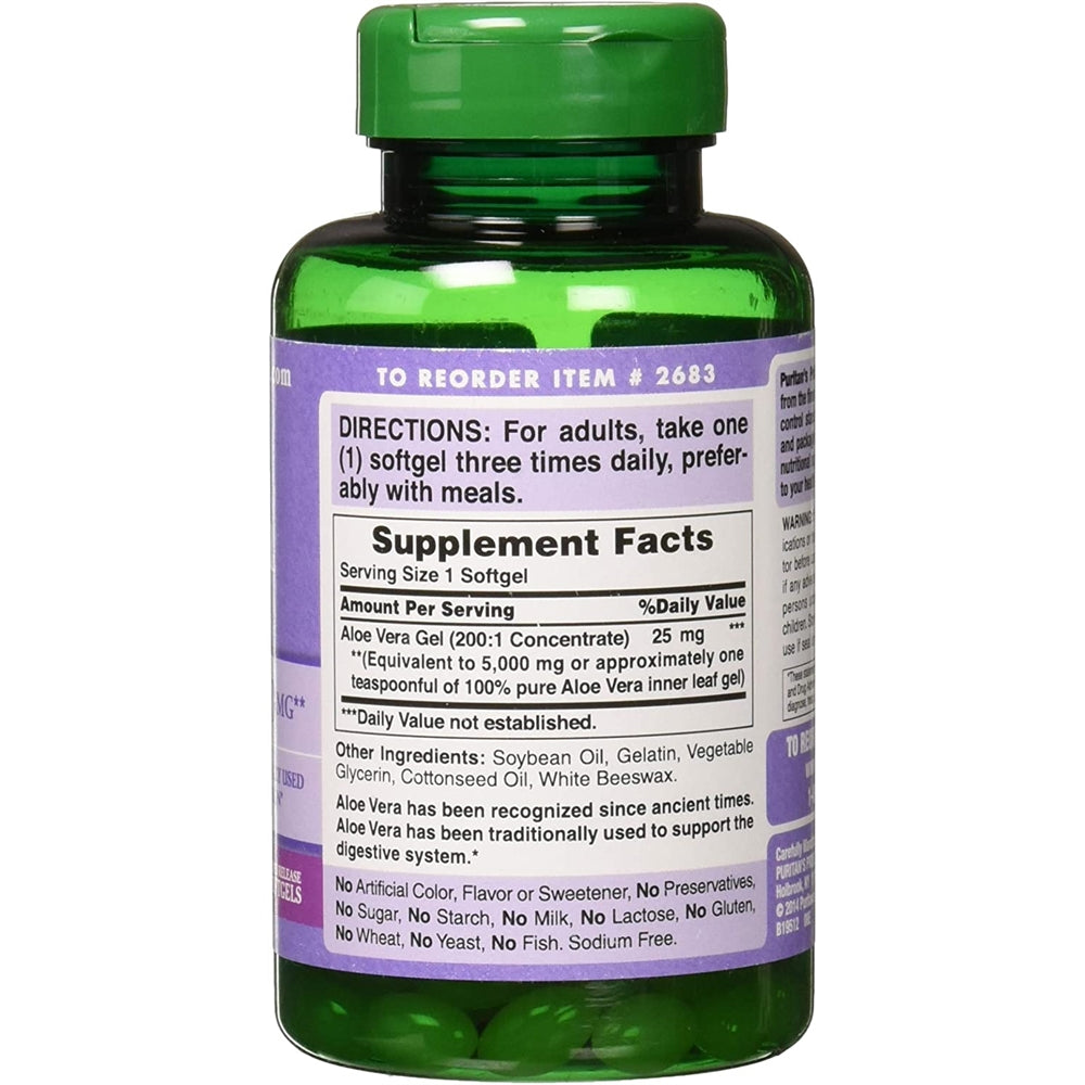 Suplementos extracto de aloe vera de 25 mg Cápsulas 5000 mg