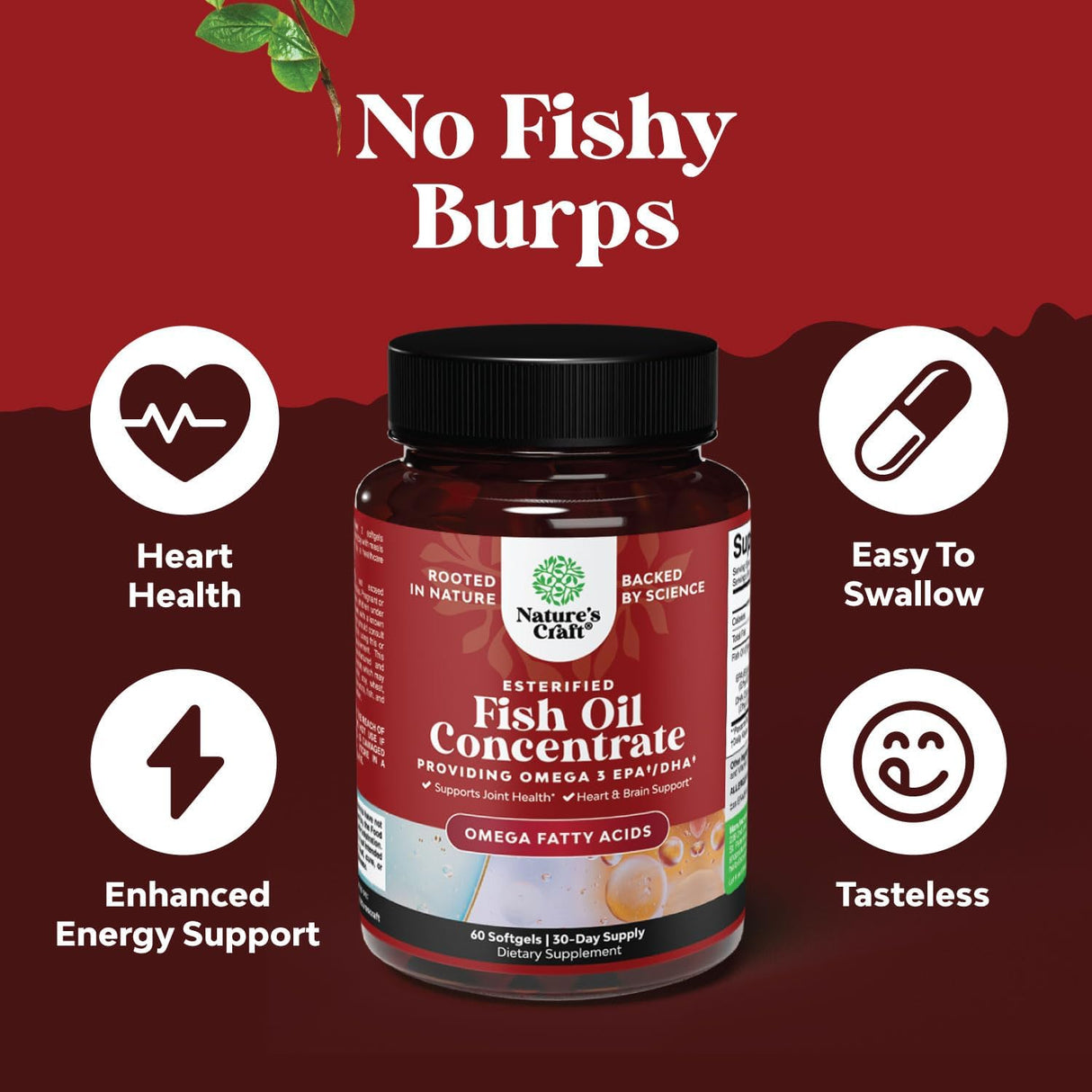 Suplemento de Aceite de Pescado Omega 3 EPA DHA con Vitamina