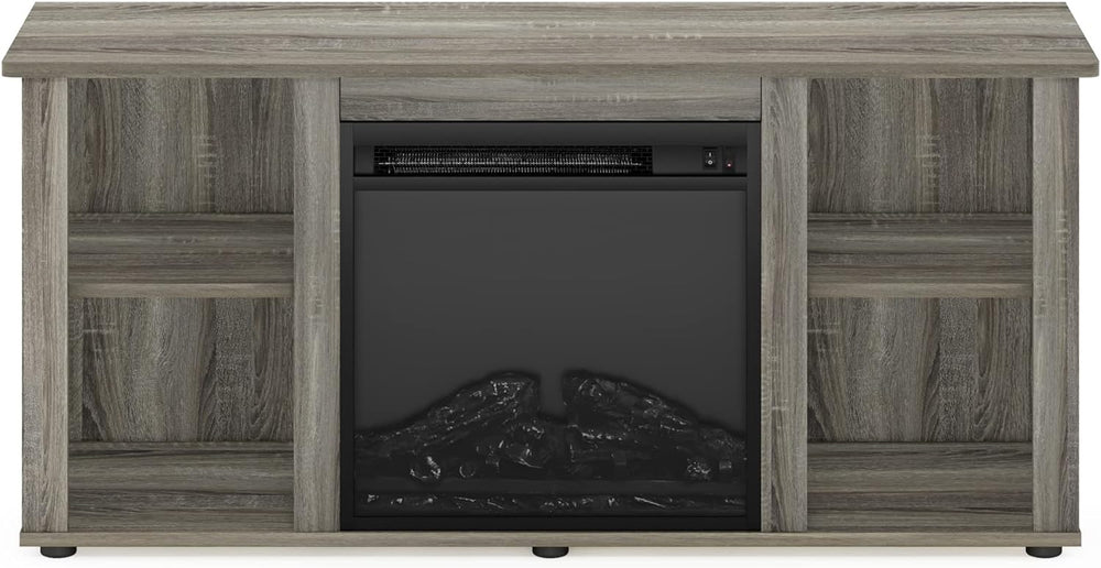 Soporte para TV con chimenea y almacenamiento, Jensen