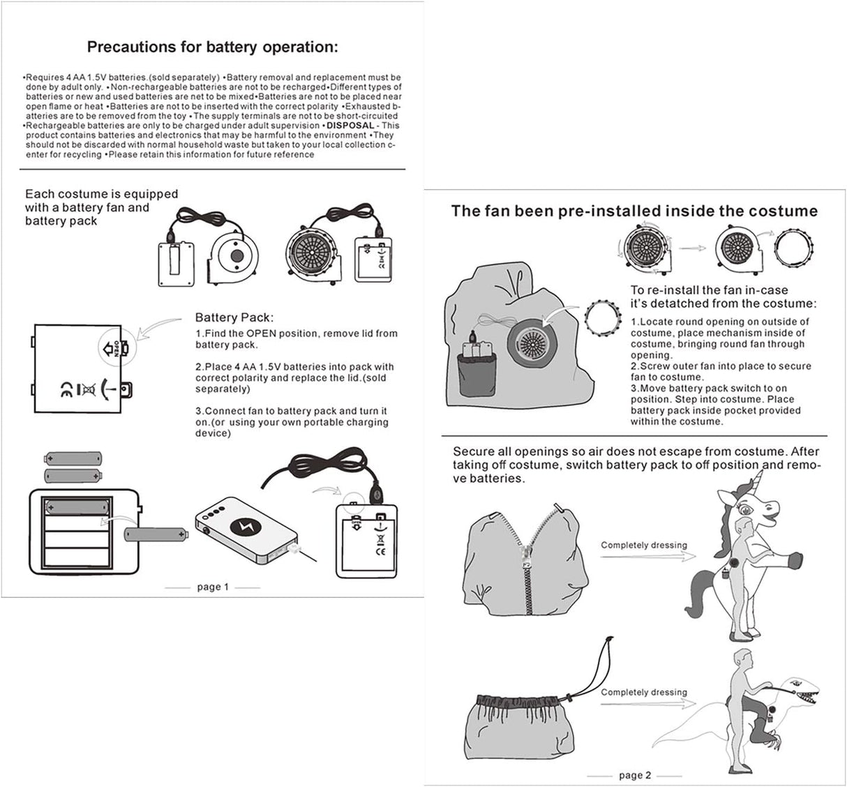 Disfraz Inflable Dinosaurio GOOSH para Niños Halloween Divertido