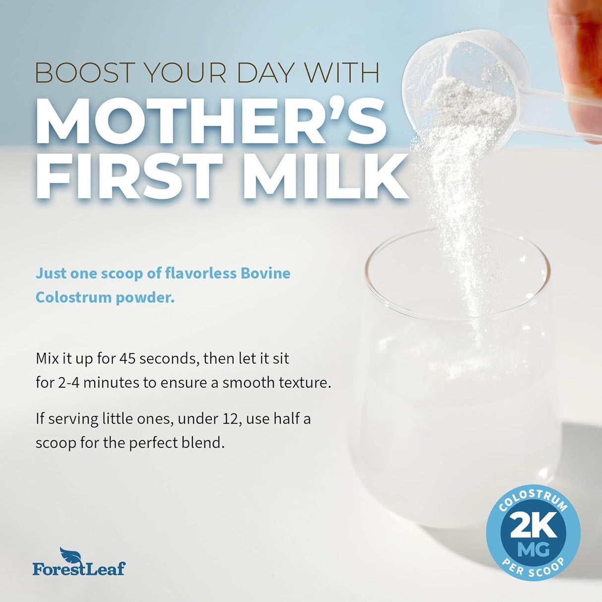 Suplemento de Colostro ForestLeaf 50% IgG, 45 Porciones