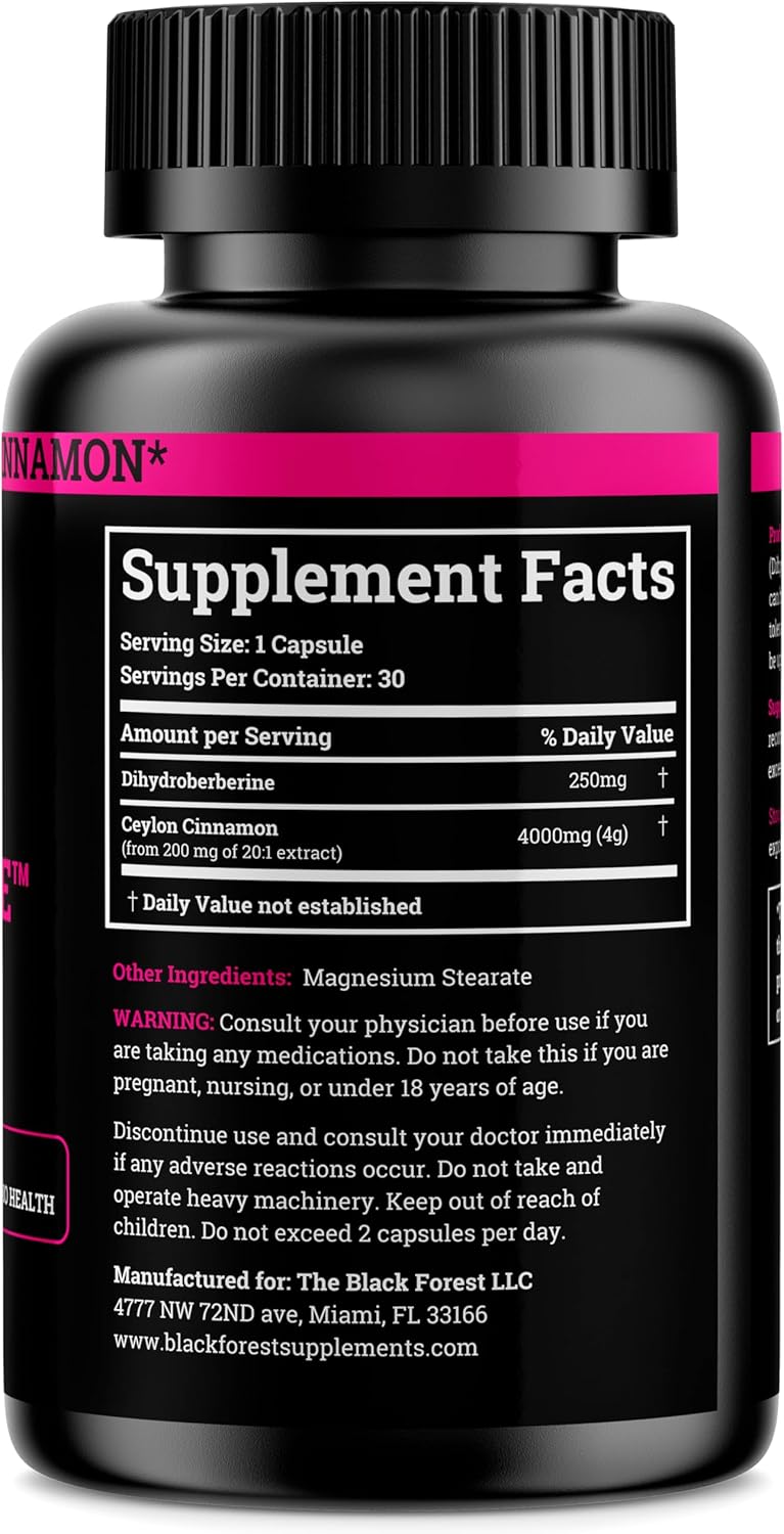 Suplemento de Berberina con Canela de Ceilán, 5X Más Efectivo