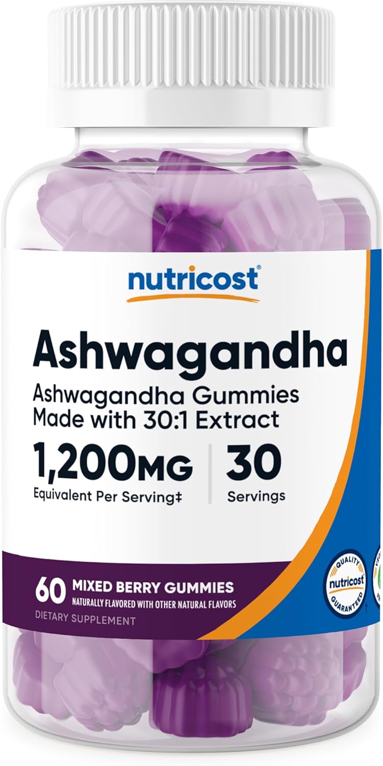 Nutricost Gomas de Ashwagandha 1200mg 60 gummies
