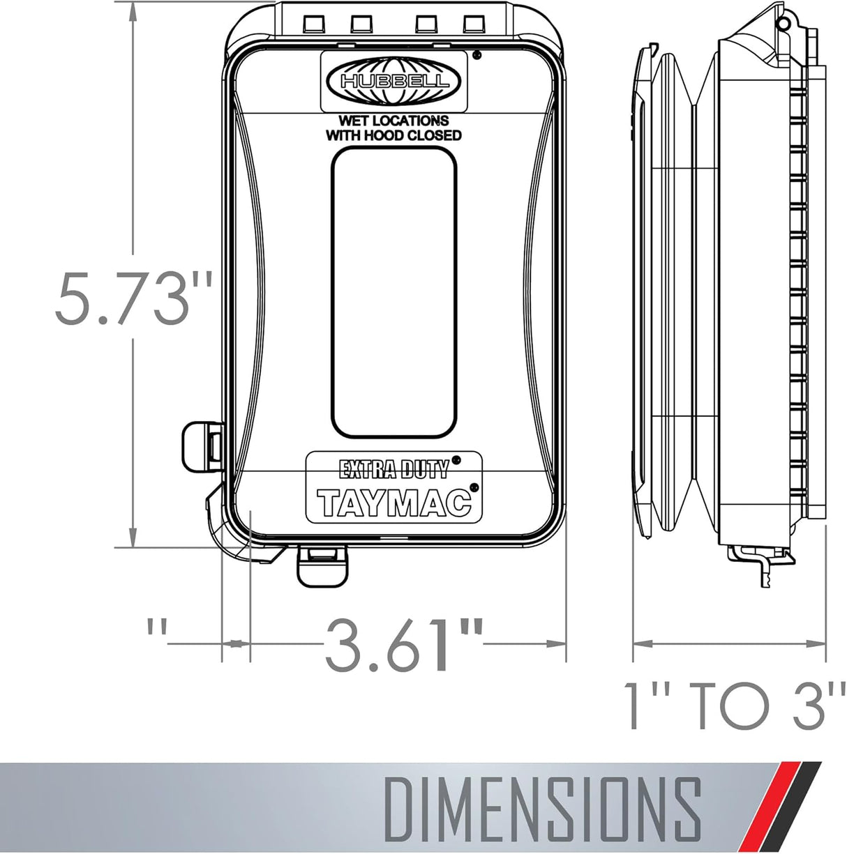 Protector de toma horizontal y vertical ML500W TayMac