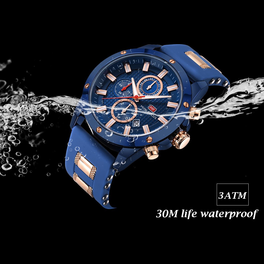 Reloj de pulsera de cuarzo resistente al agua para Hombre