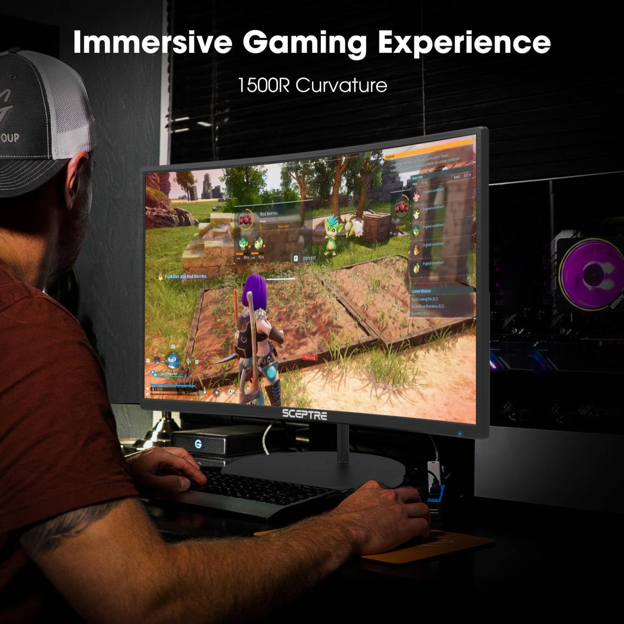 Monitor Curvo 27 FHD 1080p 75Hz Sceptre con Altavoces C275W