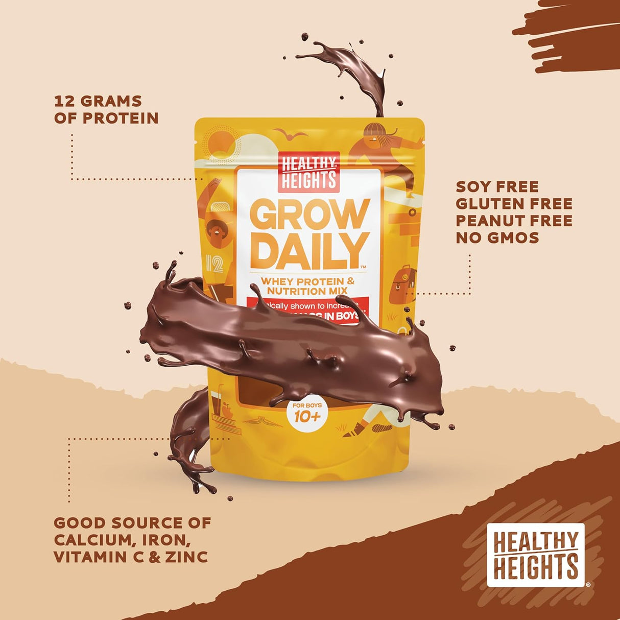 Mezcla de Proteína para Niños Healthy Heights - Alto en Proteínas