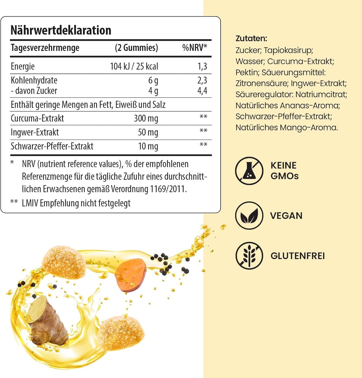 Suplementos Curcumina de cúrcuma con pimienta negra 60 und
