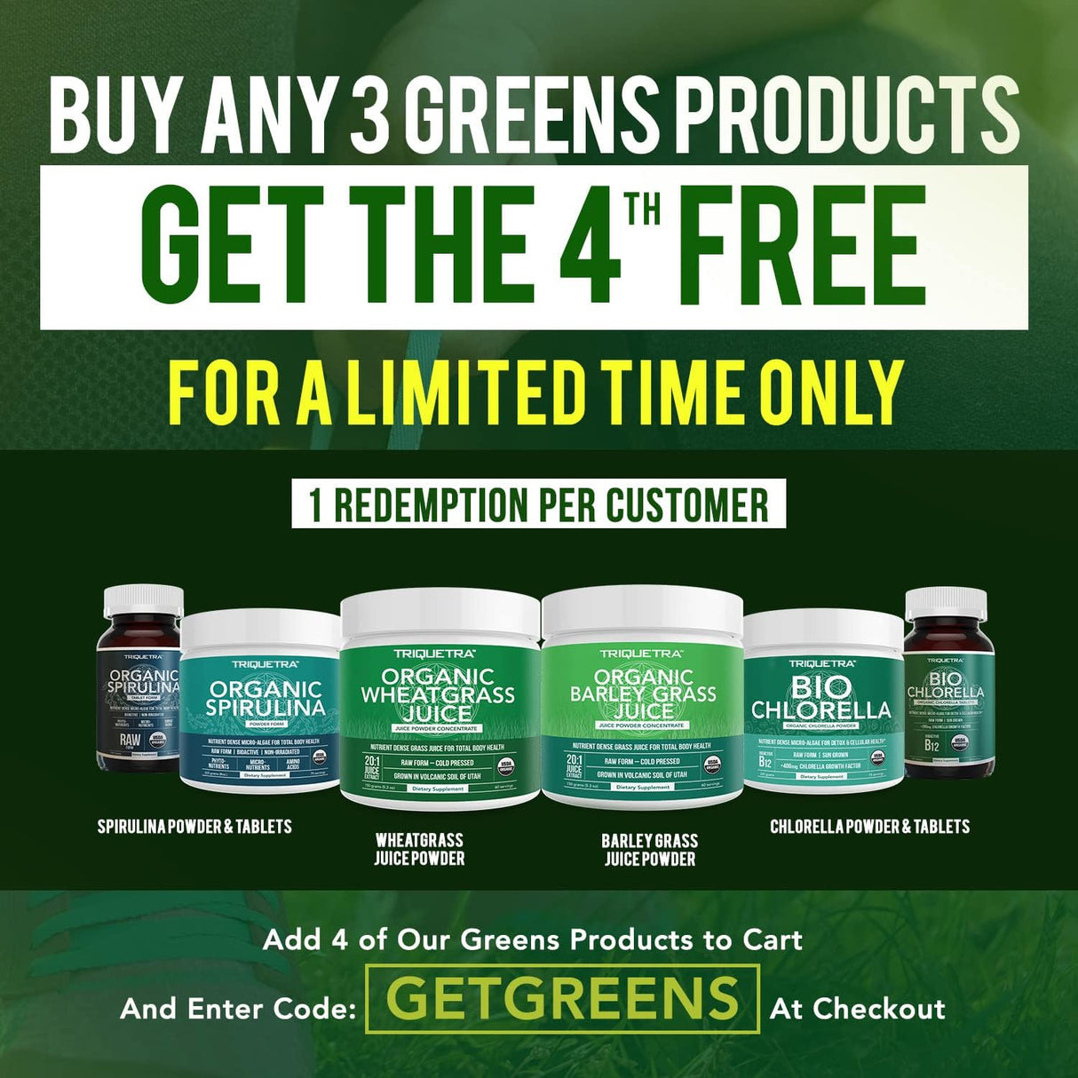 Tabletas de Espirulina y Clorella Orgánicas – Mezcla 50/50