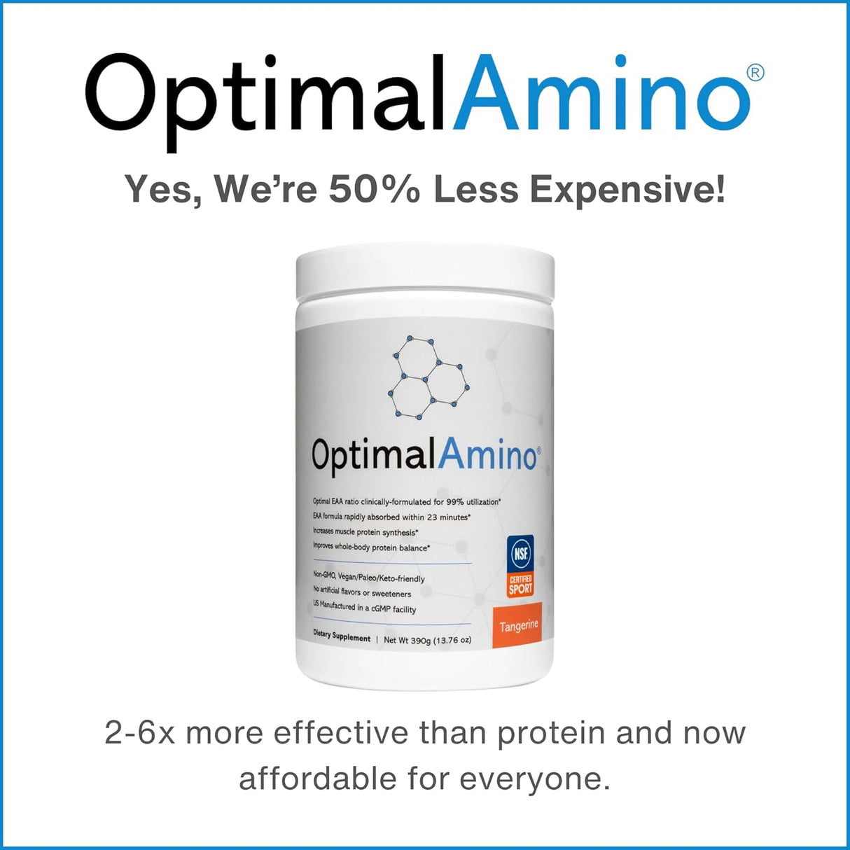 Amino Acid Powder NSF Sport | 99% EAA Supplement Pre/Post Workout