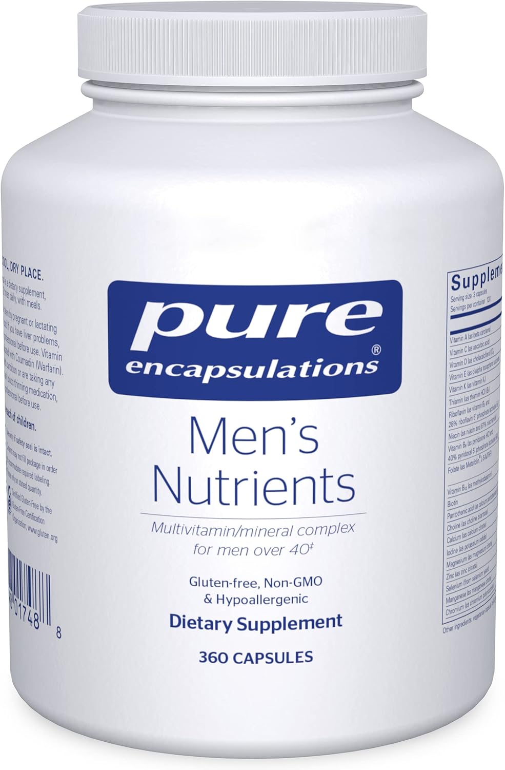 Suplemento Multivitamínico Pure Encapsulations para Hombres 40+