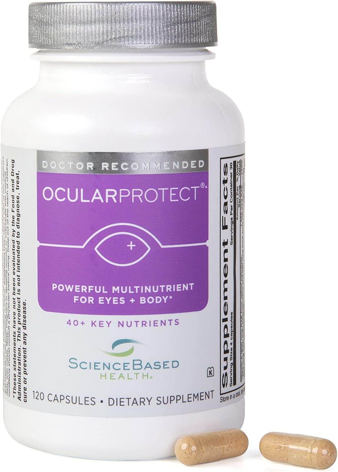 Suplemento Fórmula OcularProtect multinutrientes 120 cáp