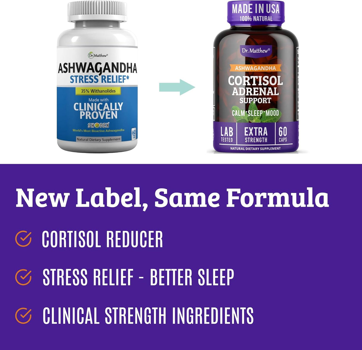 Suplemento de Apoyo Adrenal Dr. Matthew - Reducir Cortisol
