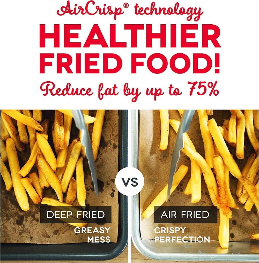 Freidora de aire DASH Tasti-Crisp 2.6 Qt, compacta, 1000W