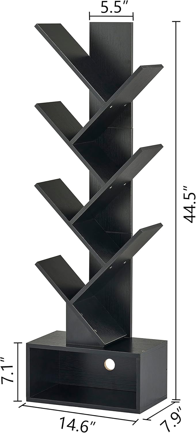 Estantería de 6 niveles Hoctieon con cajón, organizador de libros