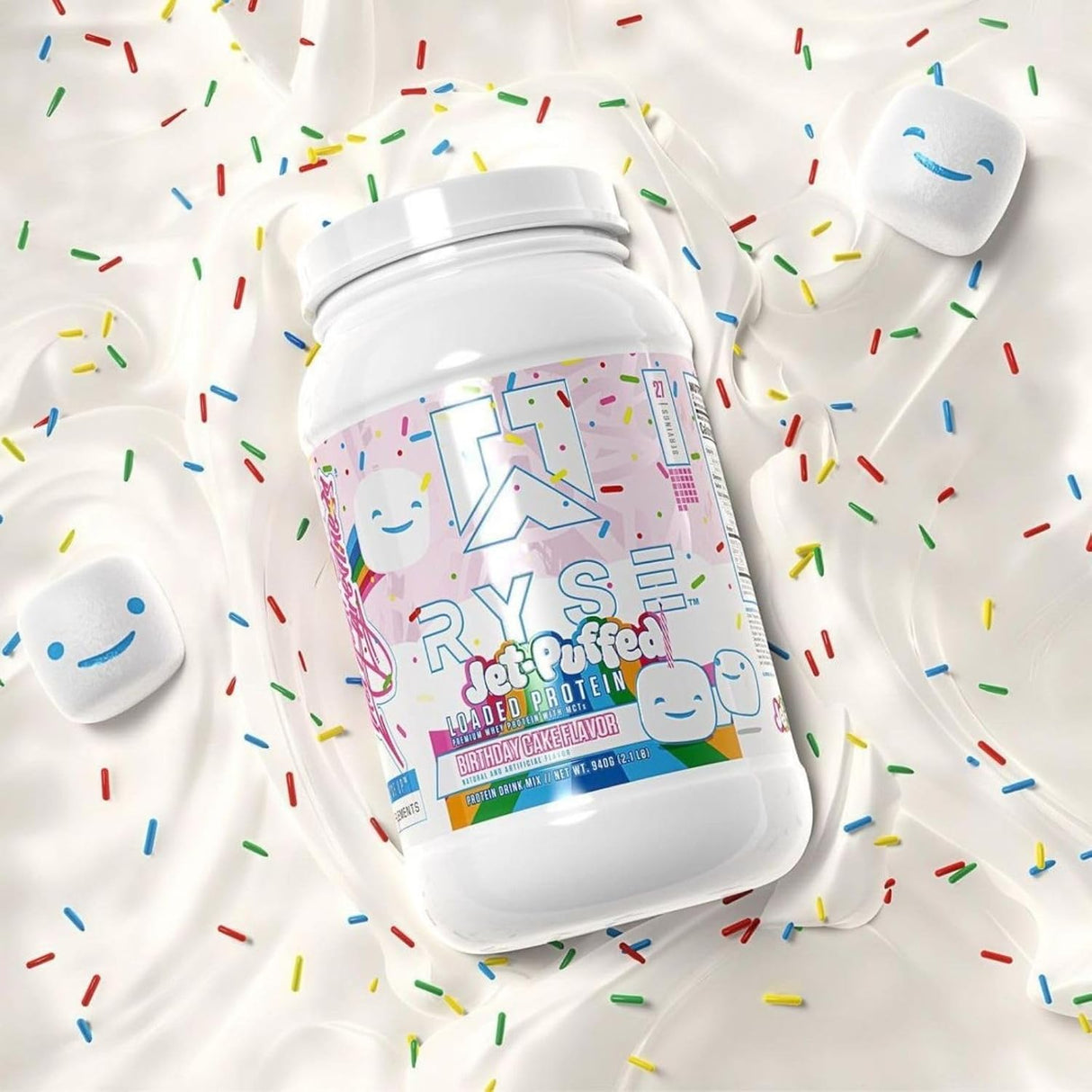 Proteína en Polvo Ryse | 25g Whey, Bajo en Azúcar, Birthday Cake