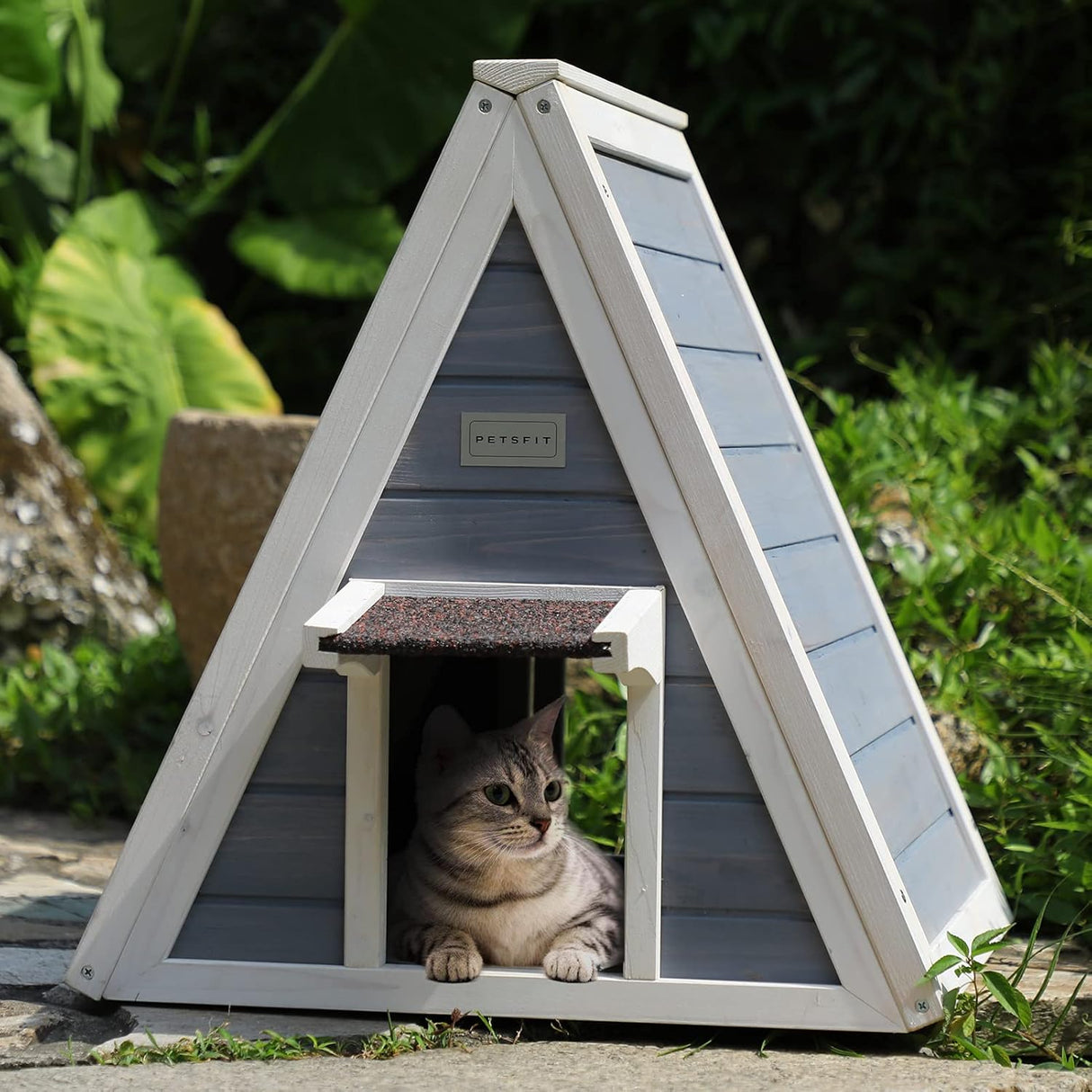Casa para gatos al aire libre resistente a la intemperie