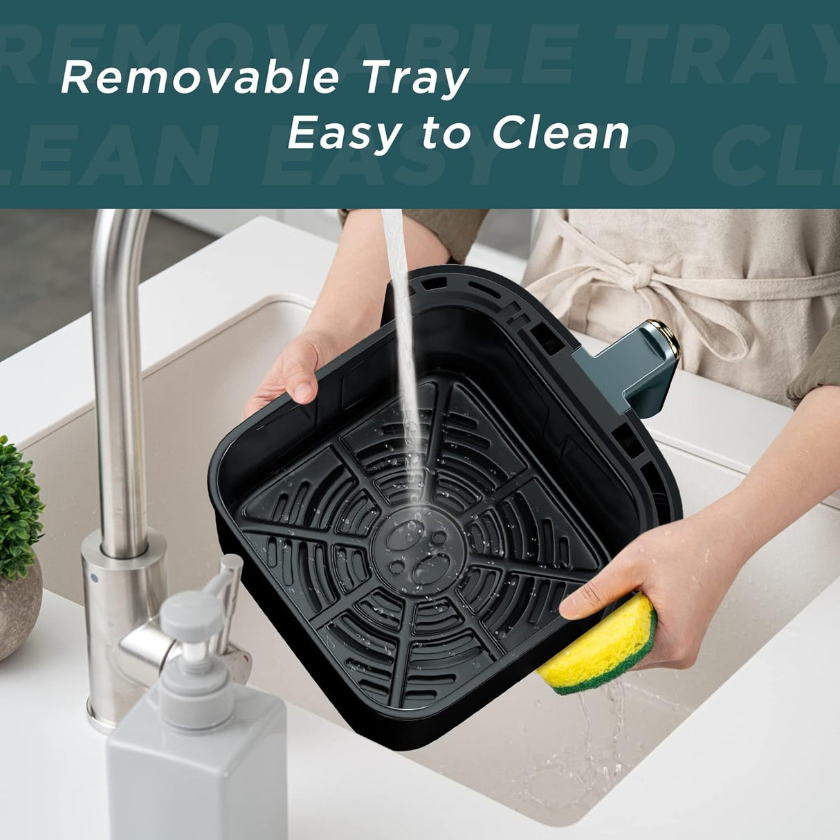 Freidora de Aire HAUSHOF 5.8 QT, 1450 W, 8 Funciones, Digital