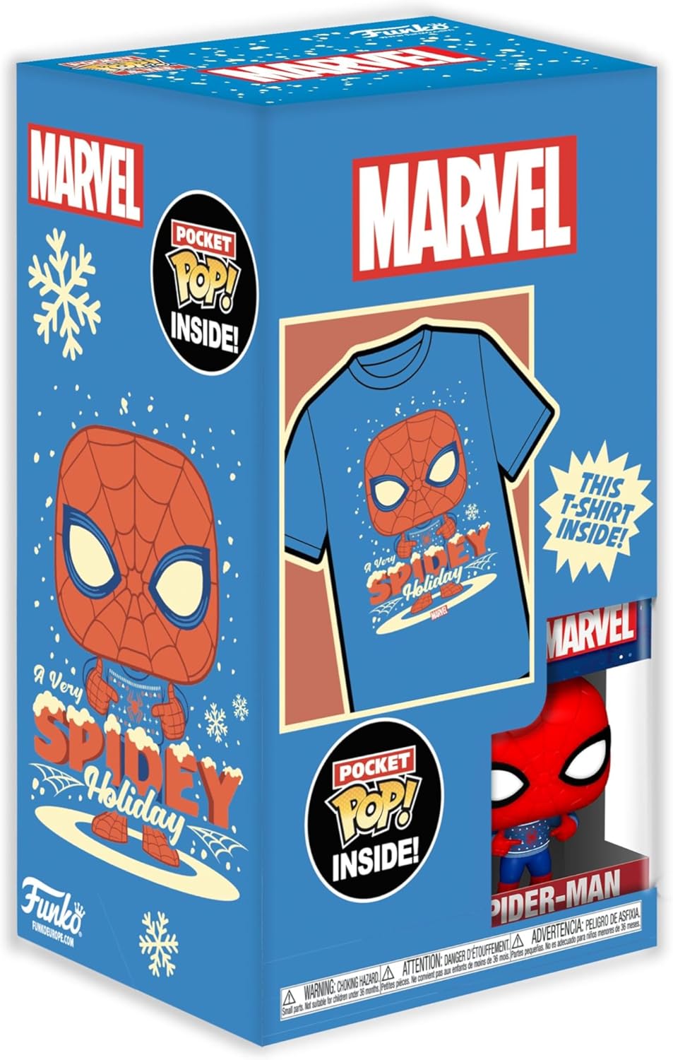 Funko Pocket Pop! & Tee: Marvel - Spider-Man Festivo - S