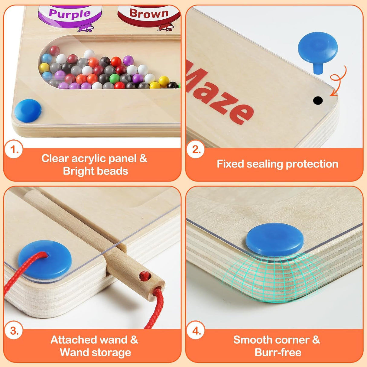 Juego Magnético de Números y Colores, Montessori, 3 Años+