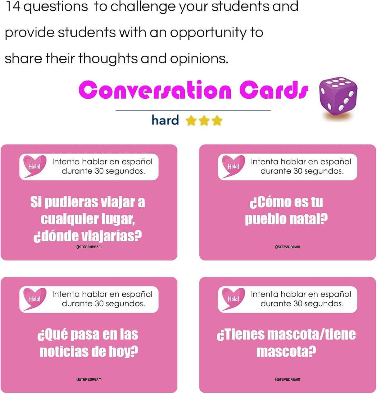 Juego de Mesa Conversacional Español 1step2dream - Niños